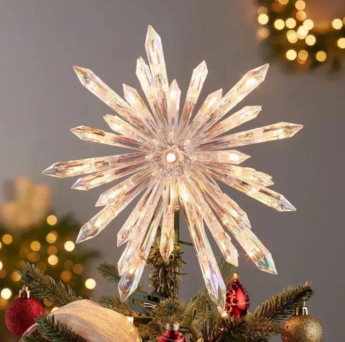 13" Crystal Snowflake Tree Topper