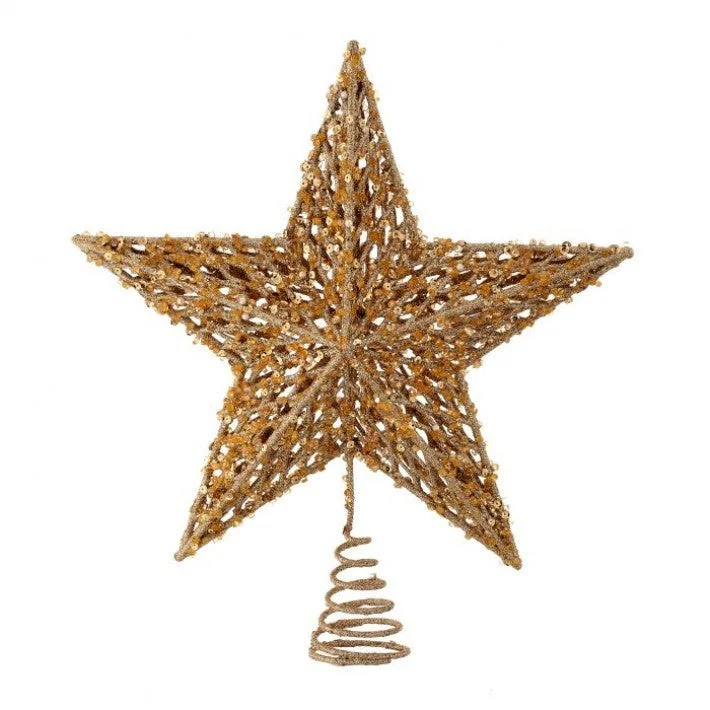 13" Sequin Beaded Star Tree Topper