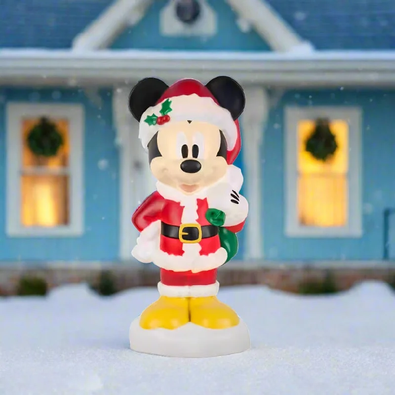 24" Lighted Christmas Outdoor Blow Mold Mickey with Gifts