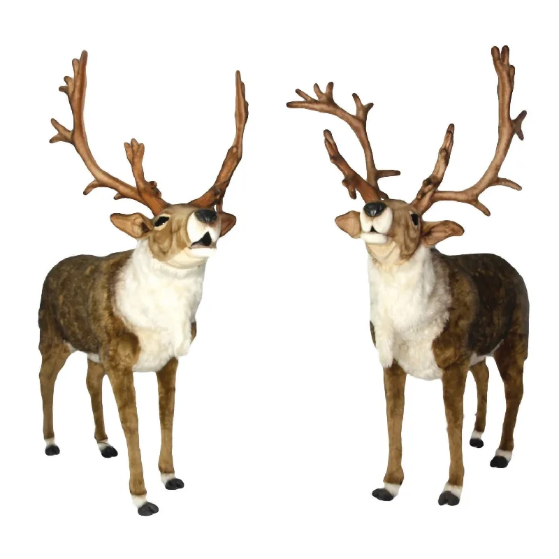 2 Pcs Nordic Reindeer 65" Tall, Animatronic