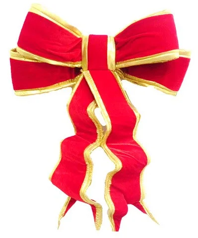 3 FT X 2 FT Red & Gold Bow