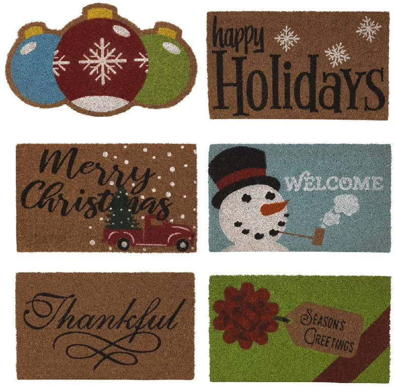 30" Coir Christmas Doormat