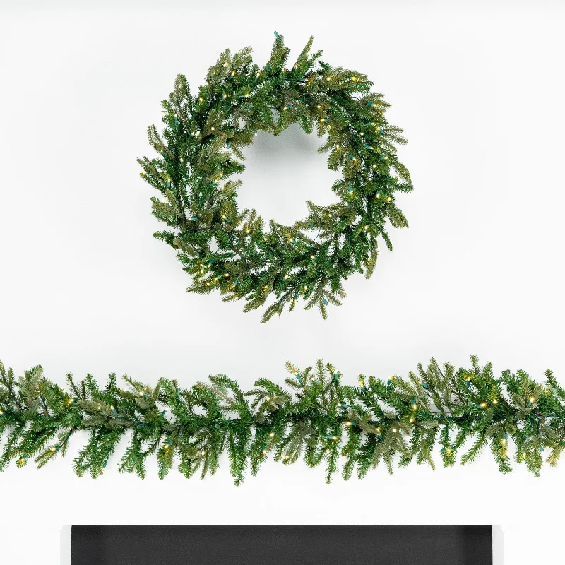 36" Pre-Lit Fraser Wreath