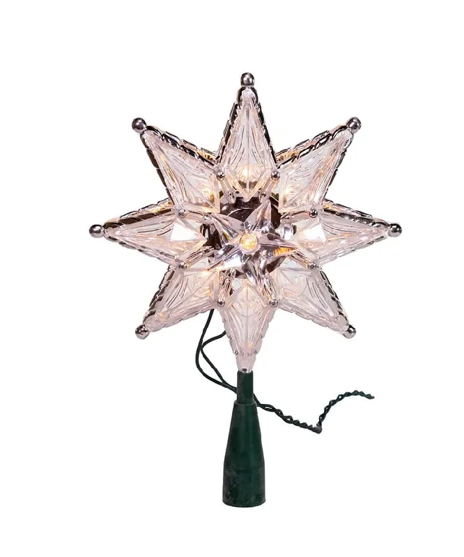 8" LED Clear Star Tree Topper