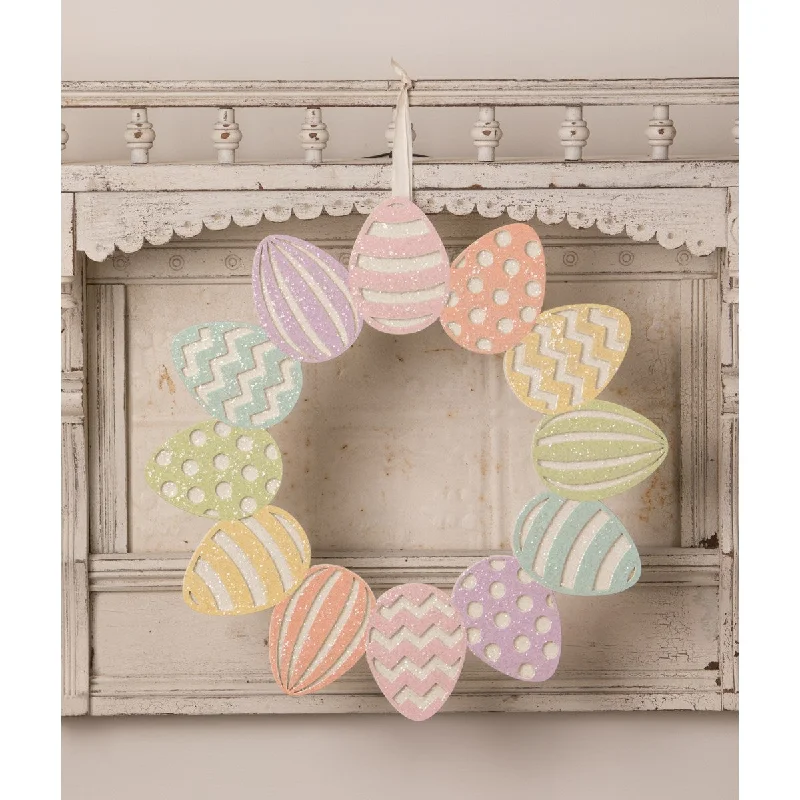 Bethany Lowe Designs <br> Spring Rainbow Egg Wreath