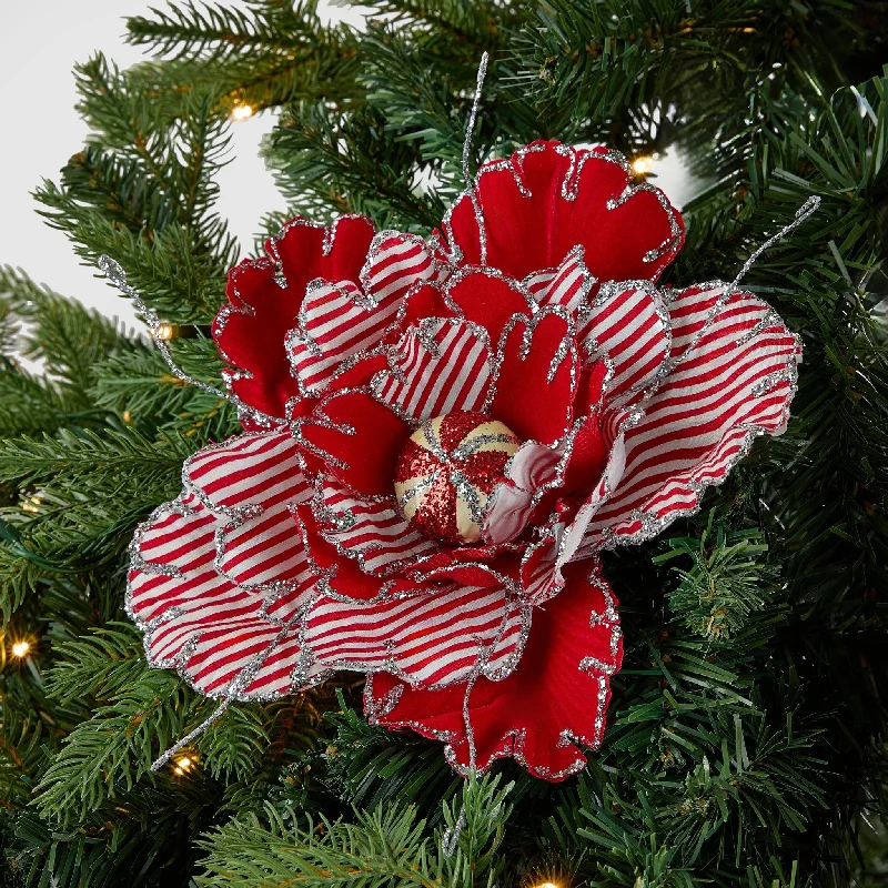 Red Peony Clip-on Flower Ornament