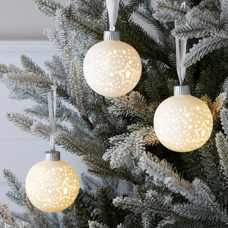 Ceramic LED Bauble Trio