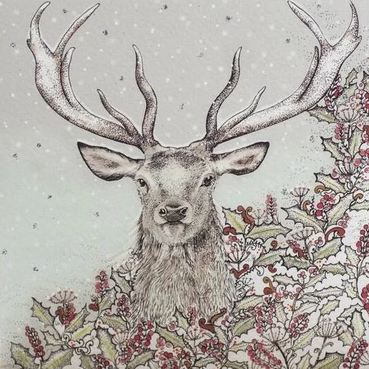 Christmas Deer Greeting Card