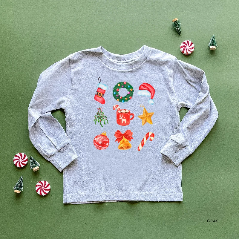 Classic Watercolor Christmas - Child LONG SLEEVE Tee