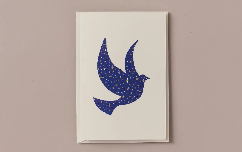 Engraved Night Peace Dove Greeting Card