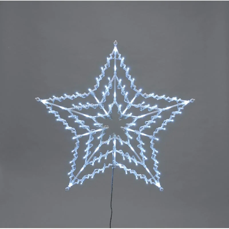 Feature Star Christmas Light Animated White Outdoor 100 LED