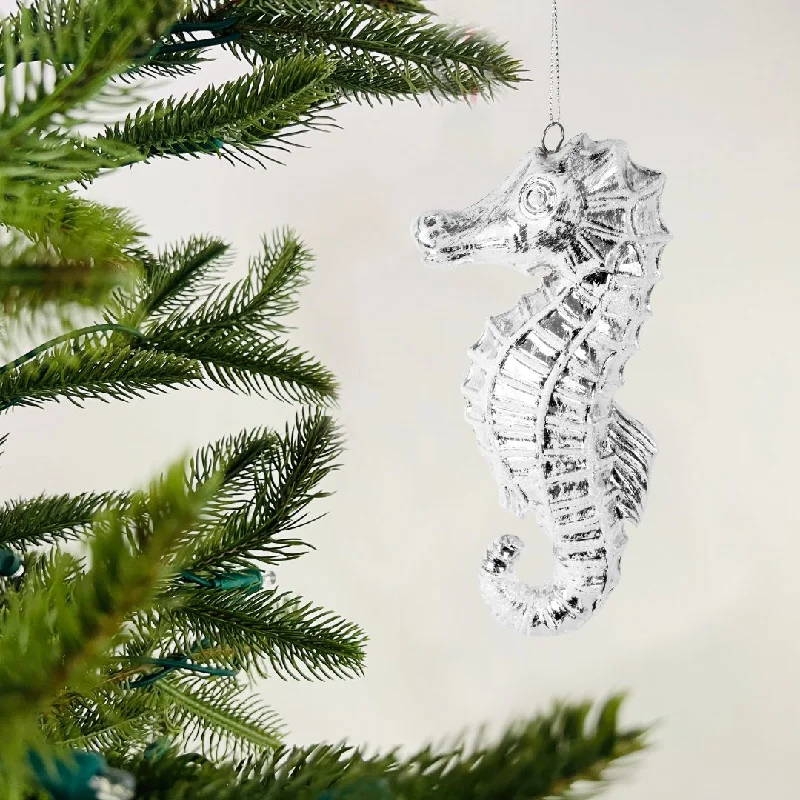 Silver Sea Horse Ornament