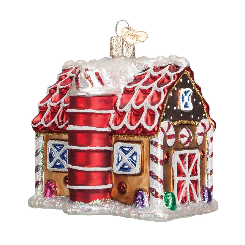 Gingerbread Barn Ornament - Old World Christmas