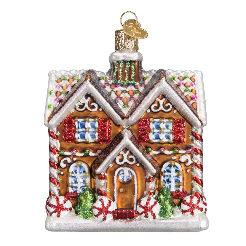 Gingerbread Christmastime Cottage Ornament - Old World Christmas