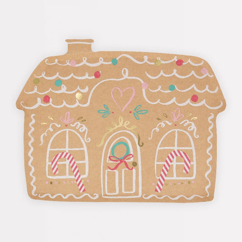 Gingerbread House Plates (x 8)