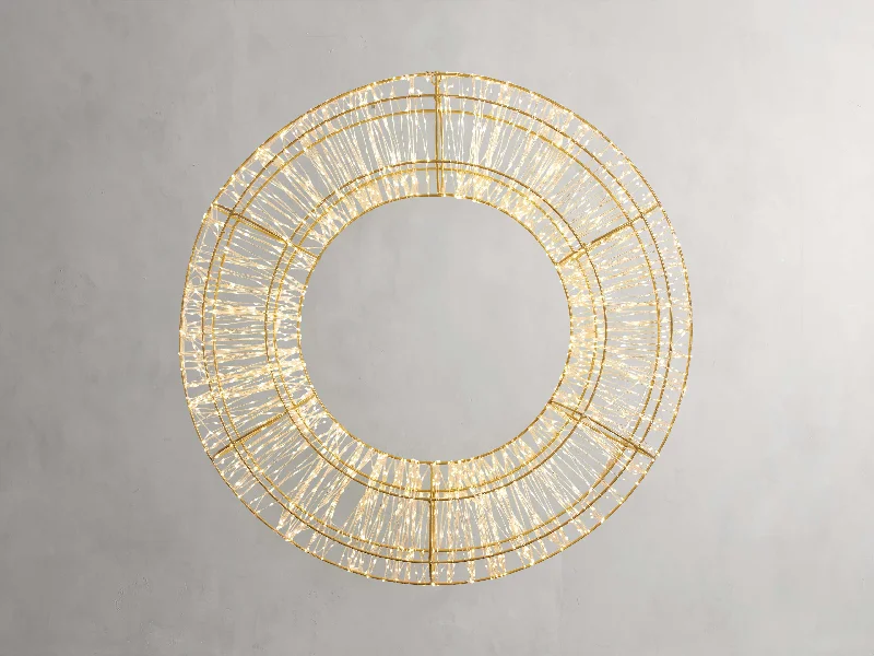 Golden Lit Wreath