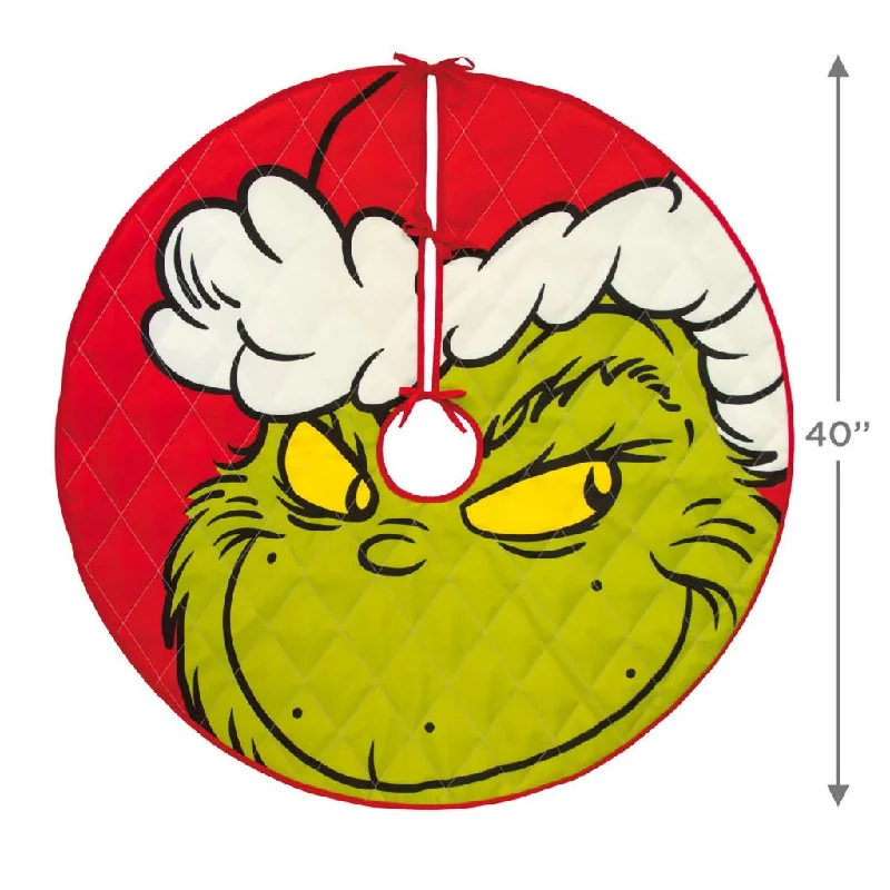 Hallmark : Dr. Seuss's How the Grinch Stole Christmas!™ Fabric Hallmark Tree Skirt, 40"