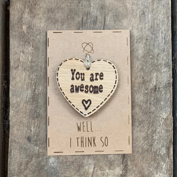 Handmade Little Sentiment Heart & Card - Awesome 10003