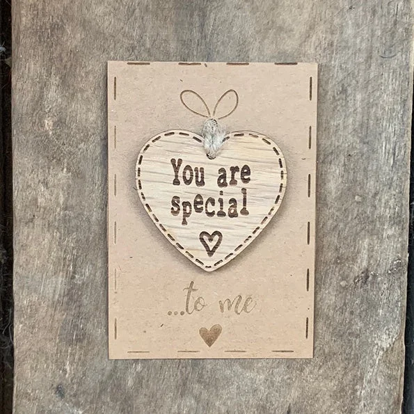 Handmade Little Sentiment Heart & Card - You are Special 10004