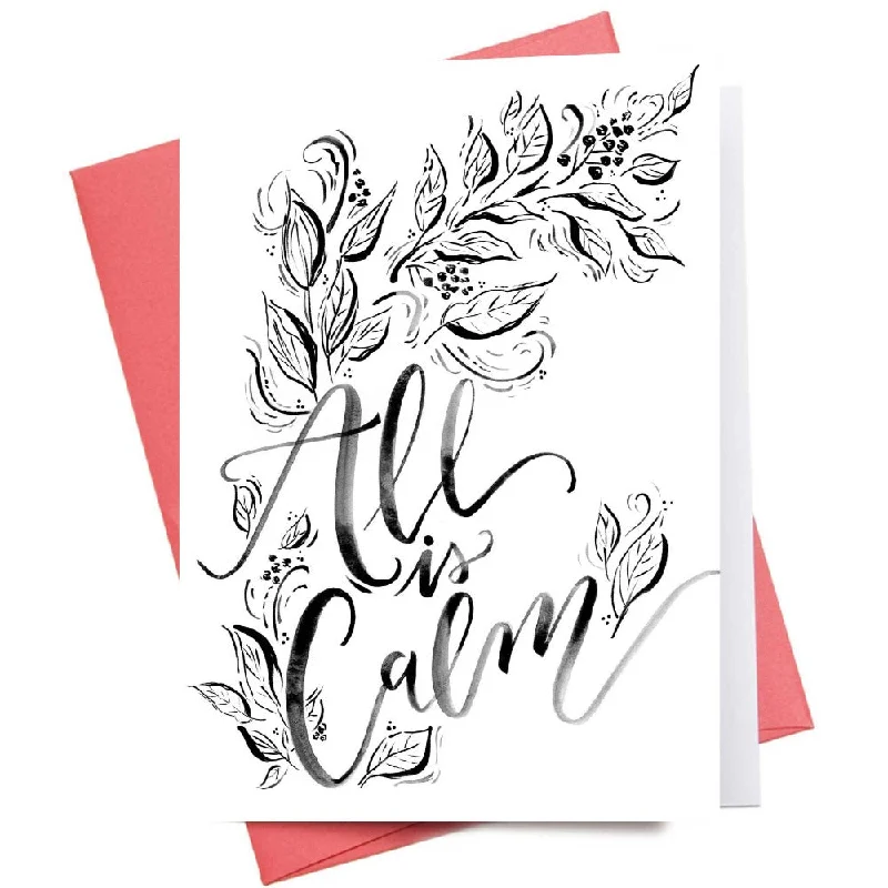 All is Calm Christmas Greeting Card