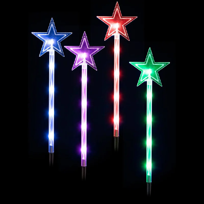 LED Lightshow Star Path Lights with Remote (4pk)