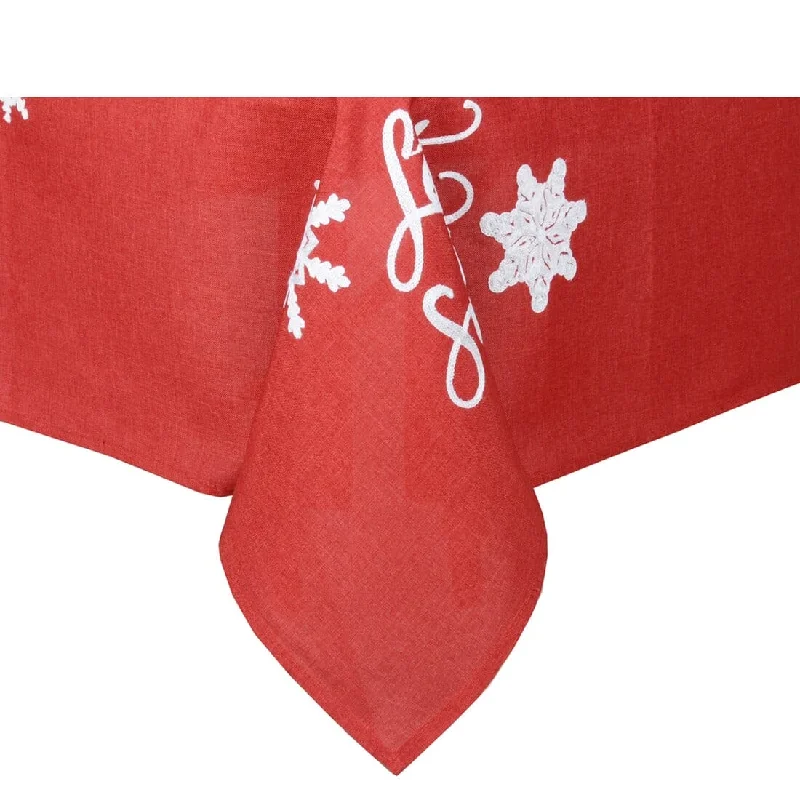 Let It Snow Fabric Tablecloths / Napkins Xmas Decoration