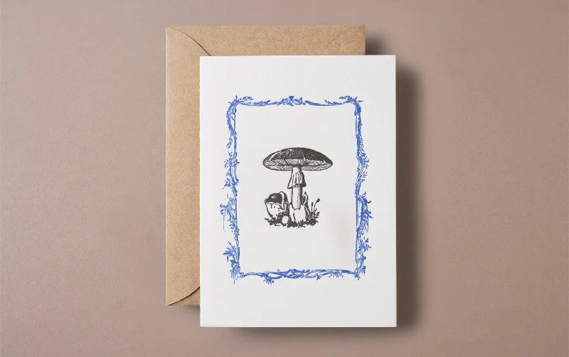 Letterpress Mushroom Greeting Card