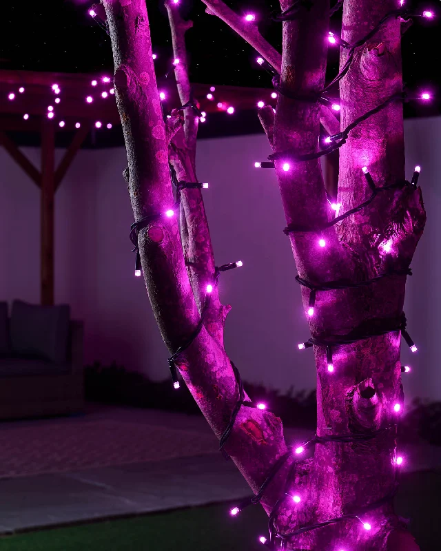 LINK PRO LED String Lights, Black Cable, Pink