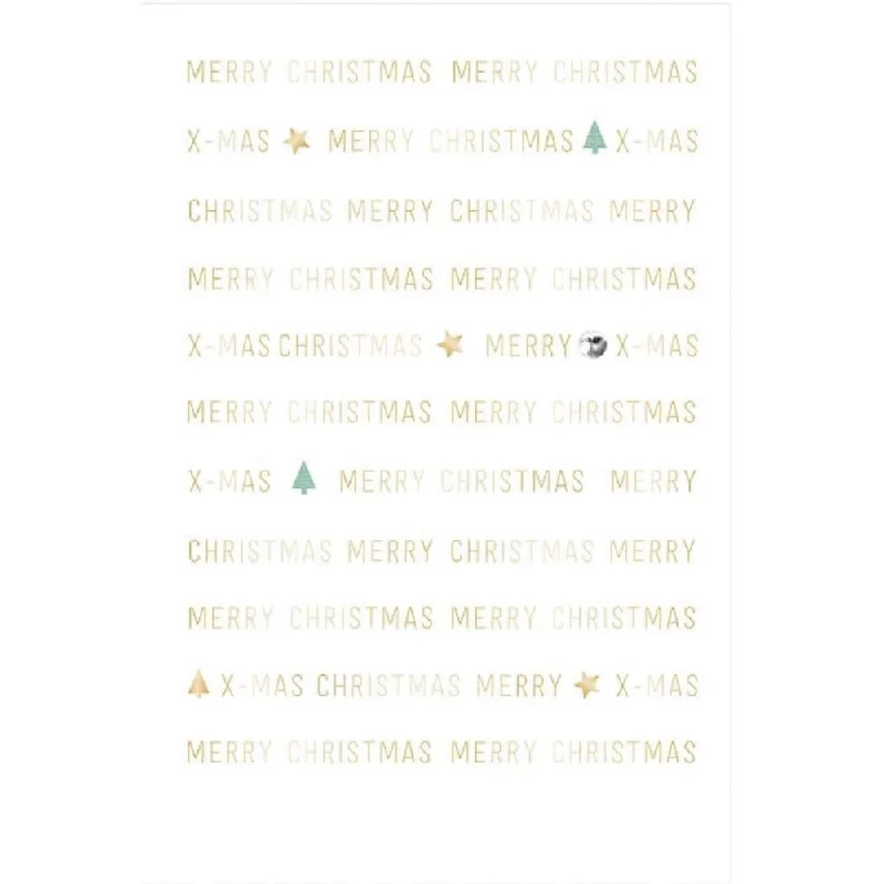 "Merry Christmas" Repeating Words  Greeting Card