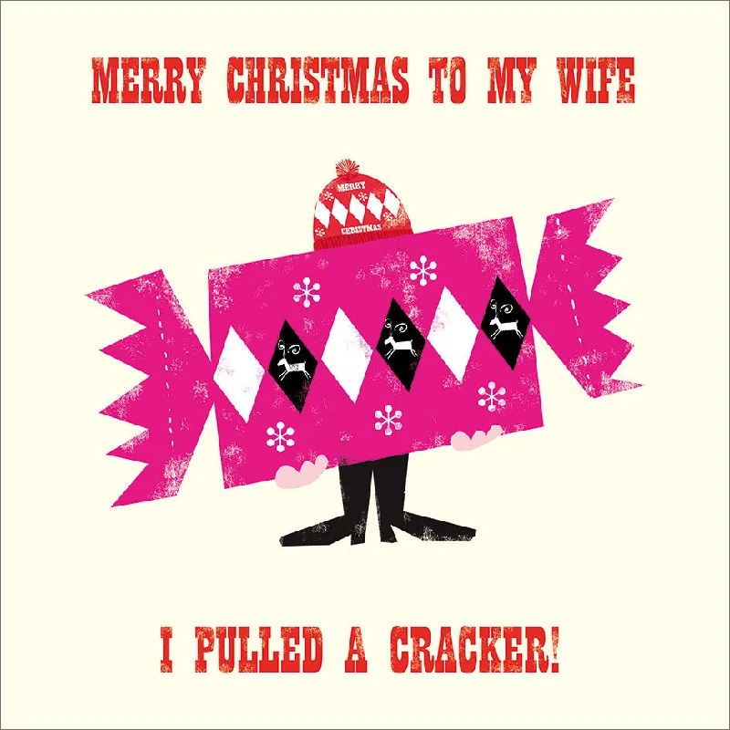 "Merry Christmas to my Wife" Cracker Greeting Card