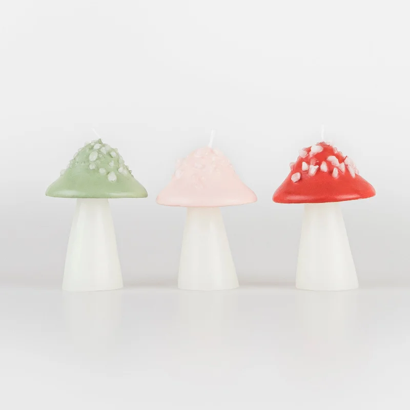 Mushroom Candles (x 3)