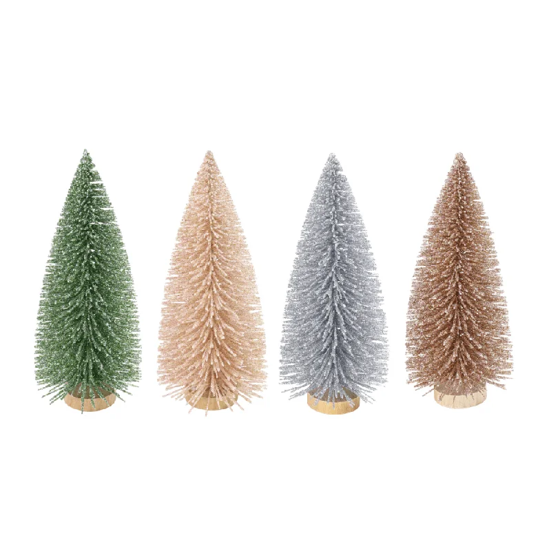 Naturals Glitter Spiky Tree Asst (14cm)