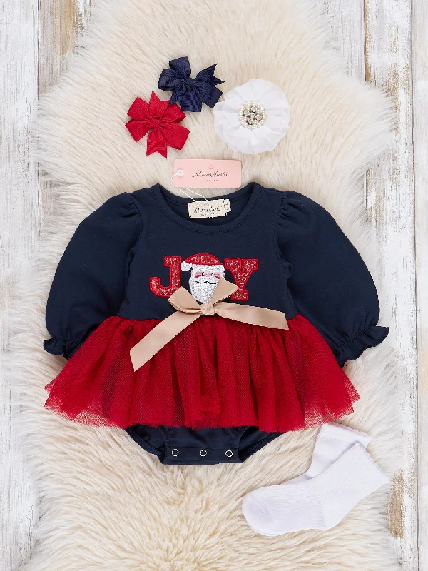 Navy & Red Joy Tulle Bubble