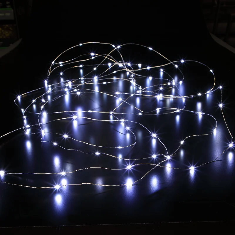 Noma Christmas Fit & Forget Bright White Micro Wire LED String Lights - Battery Operated