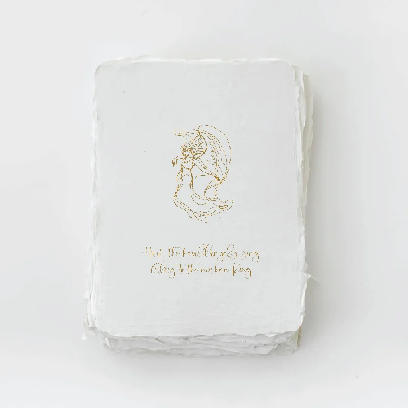 Handmade Paper "Hark the Herald" Angel Christmas Greeting Card Box Set