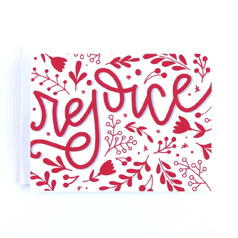 "Rejoice" Red Christmas Boxed Cards