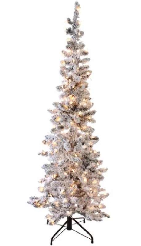 RAZ Greenery <br>5.5' Small Pre-Lit Slim Flocked Tree