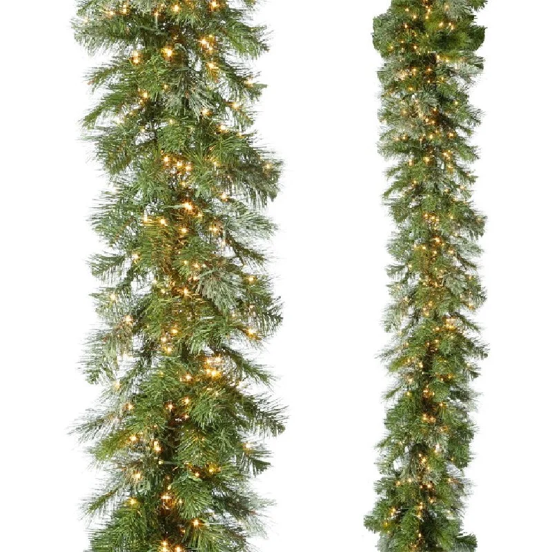 RAZ Greenery <br> 9' Pre-Lit Mixed Pine Garland (2.74m)