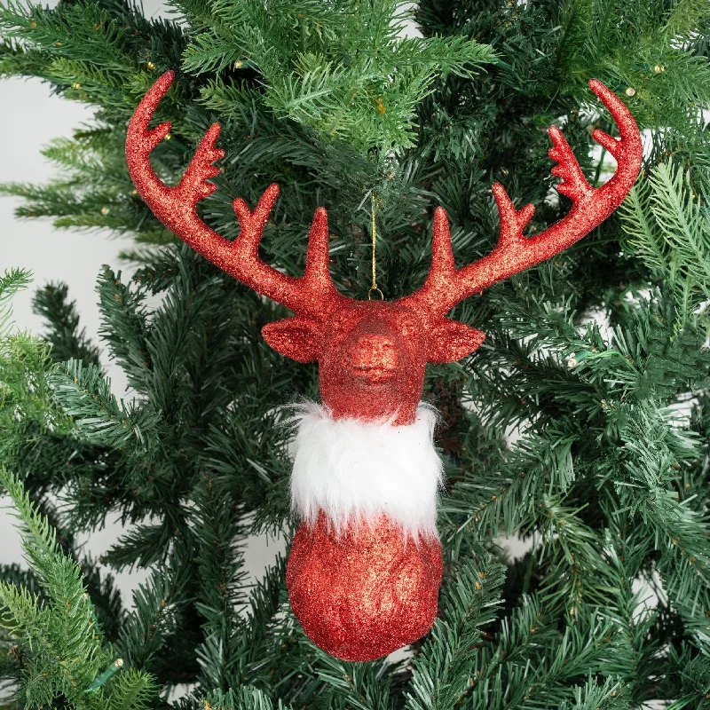 Red Deer Glitter Ornament