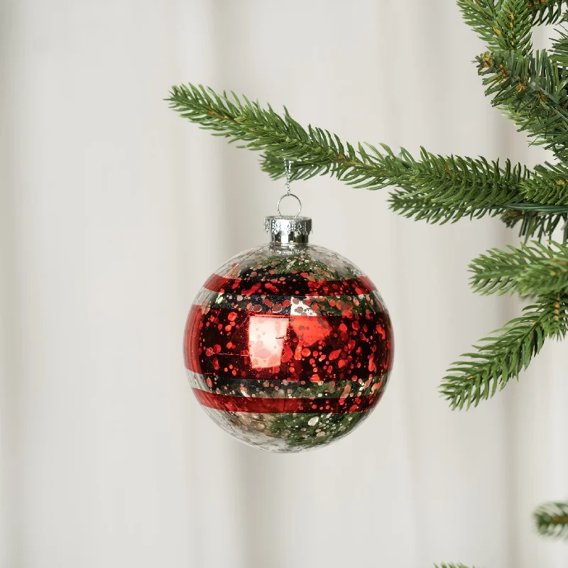 Red Glossy Metallic Ball Ornament