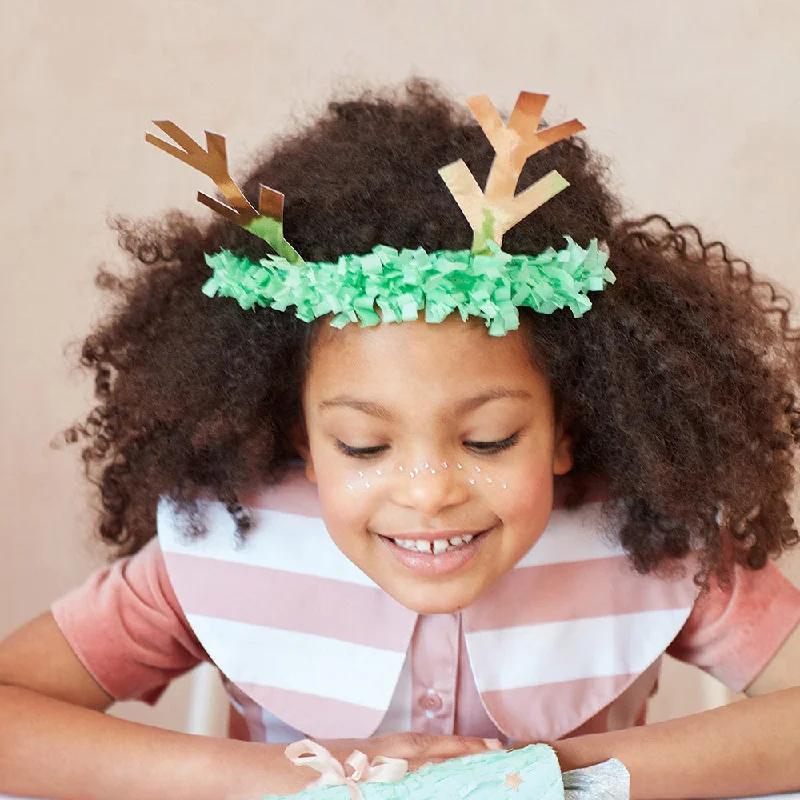 Reindeer Fringe Antler Headbands (x8)