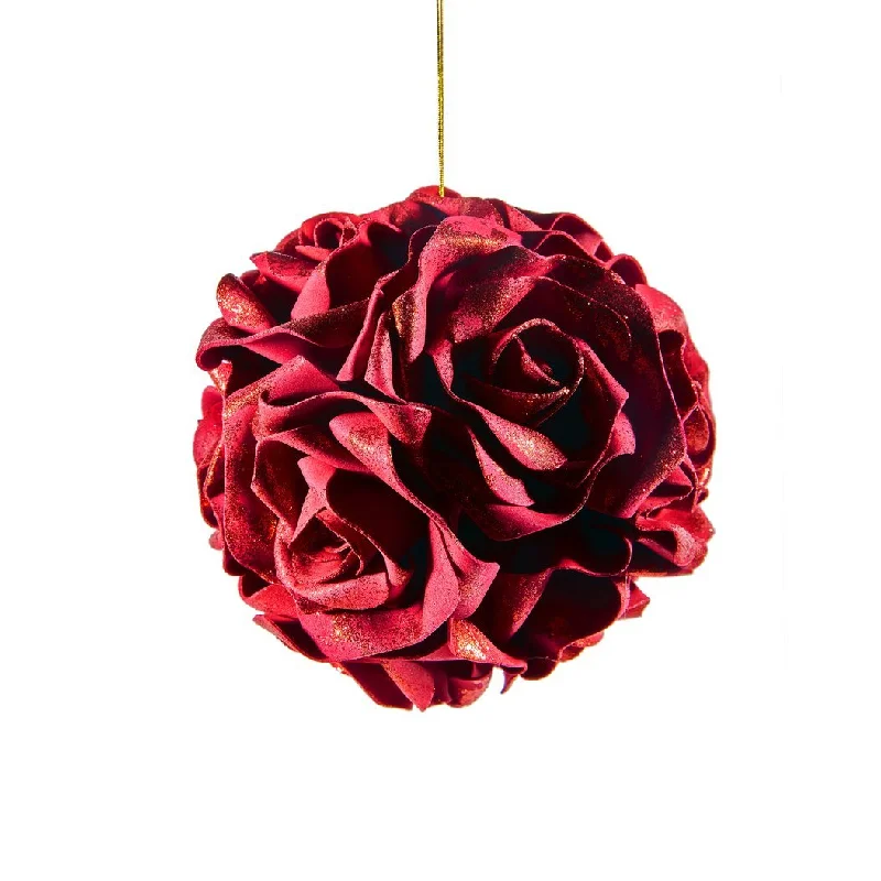 Red Rose Flower Bauble