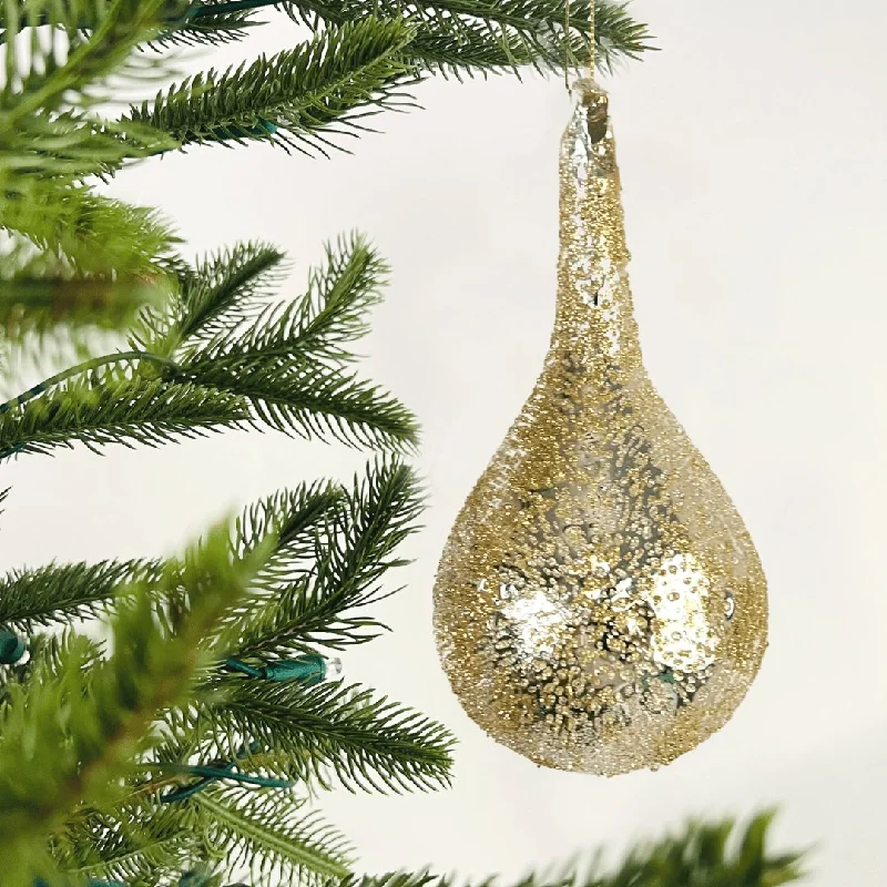 Silver Radish Ornament with Champagne Sugar Detailing