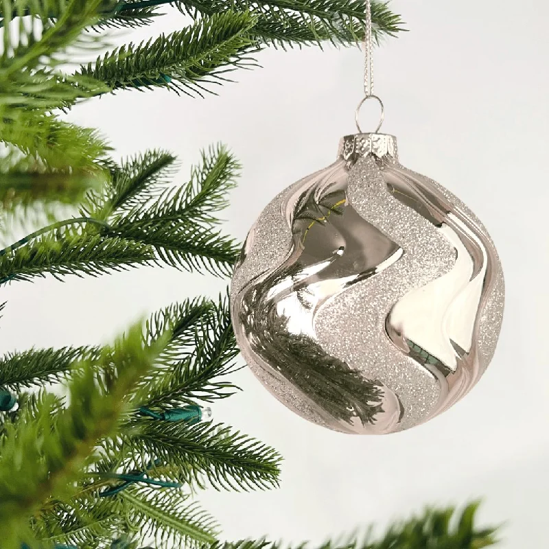 Silver Blended Ball Ornament