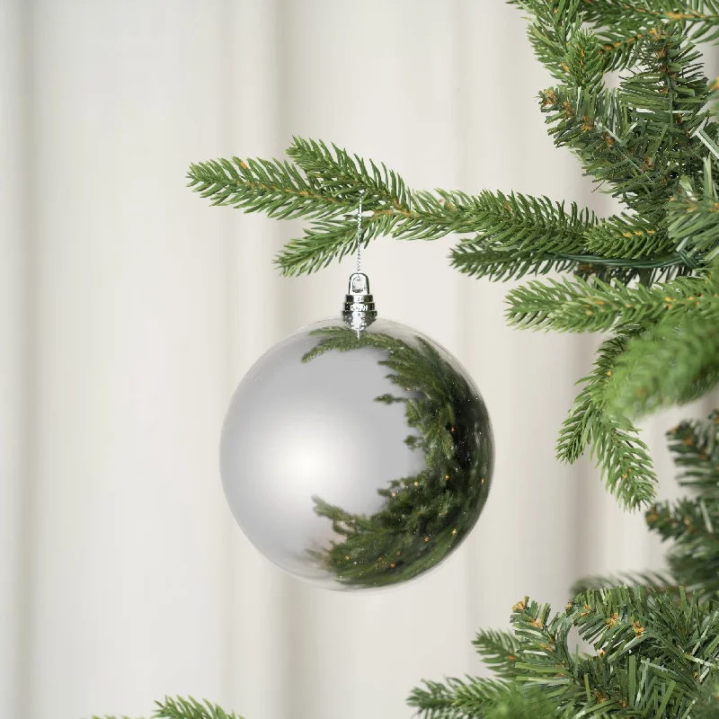 Silver Glossy Metallic Ball Ornament