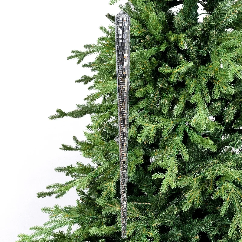 Silver Mirror Icicle Ornament