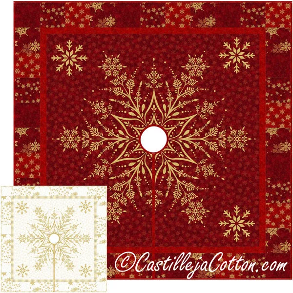 Snowflake Panel Tree Skirt Pattern CJC-55210w  - Wholesale Product