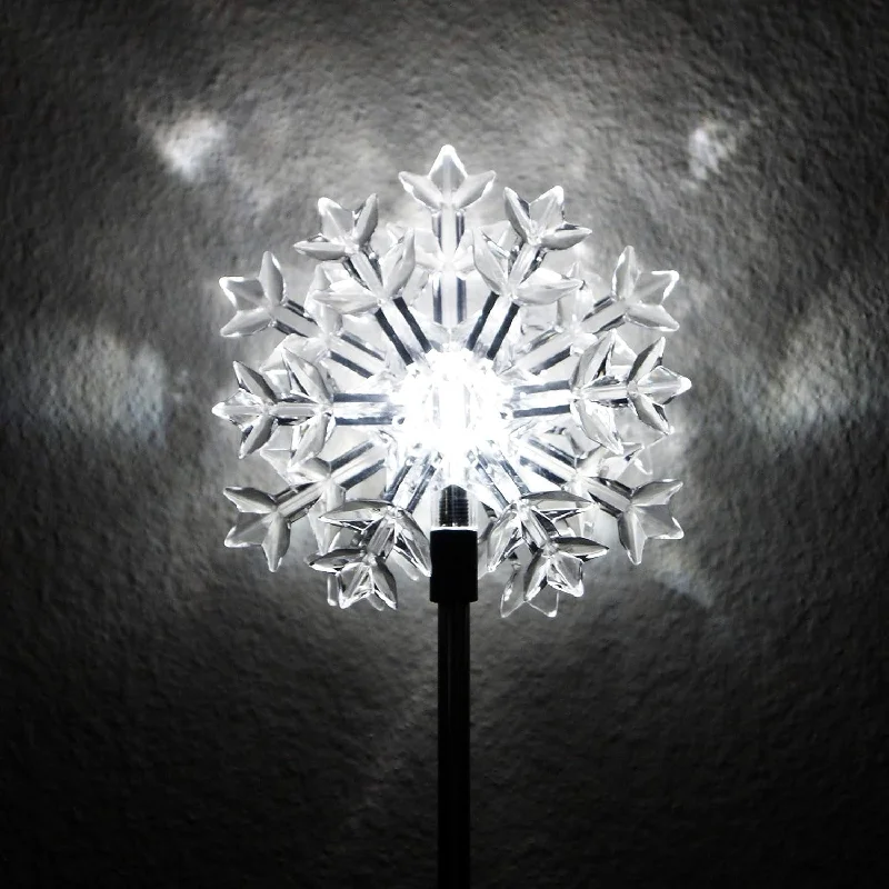 Solar LED Snowflake Garden Stake Decoration