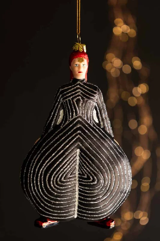 Stripe Bowie Inspired Christmas Tree Decoration