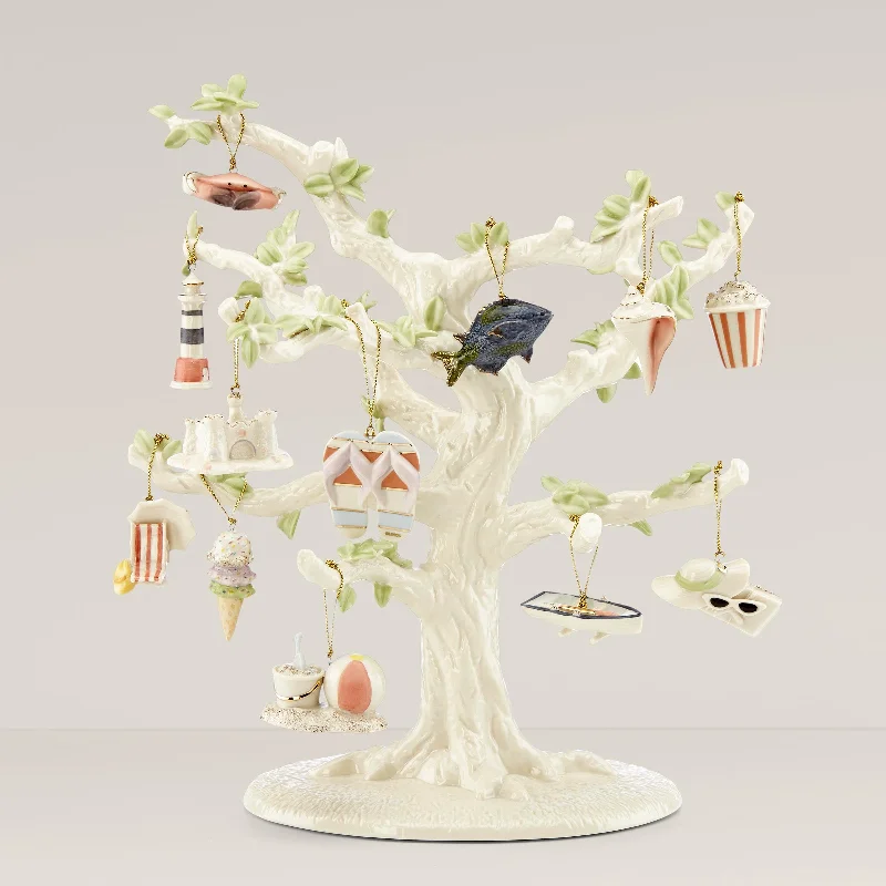 Summer 12-Piece Mini Ornament & Tree Set